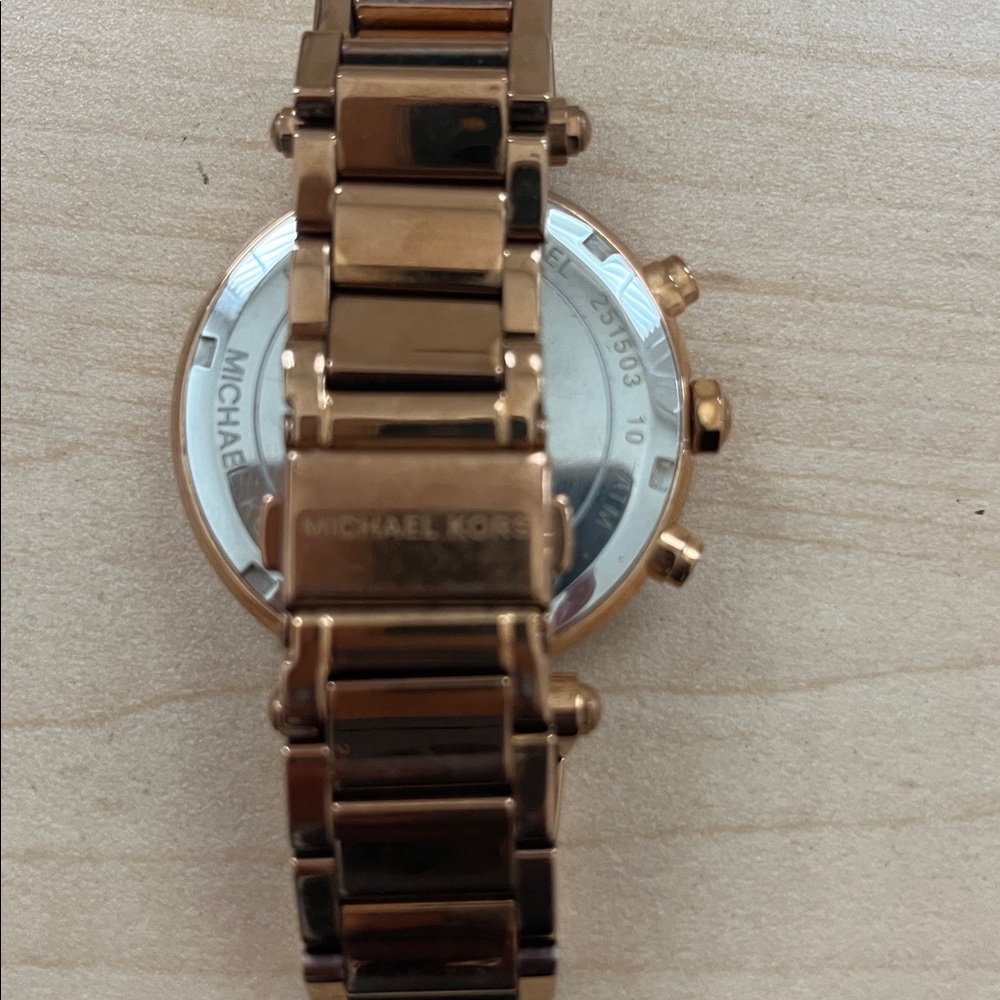 Michael Kors Rose Gold Women's Watch with Crystal Accents - Picture 3 of 4